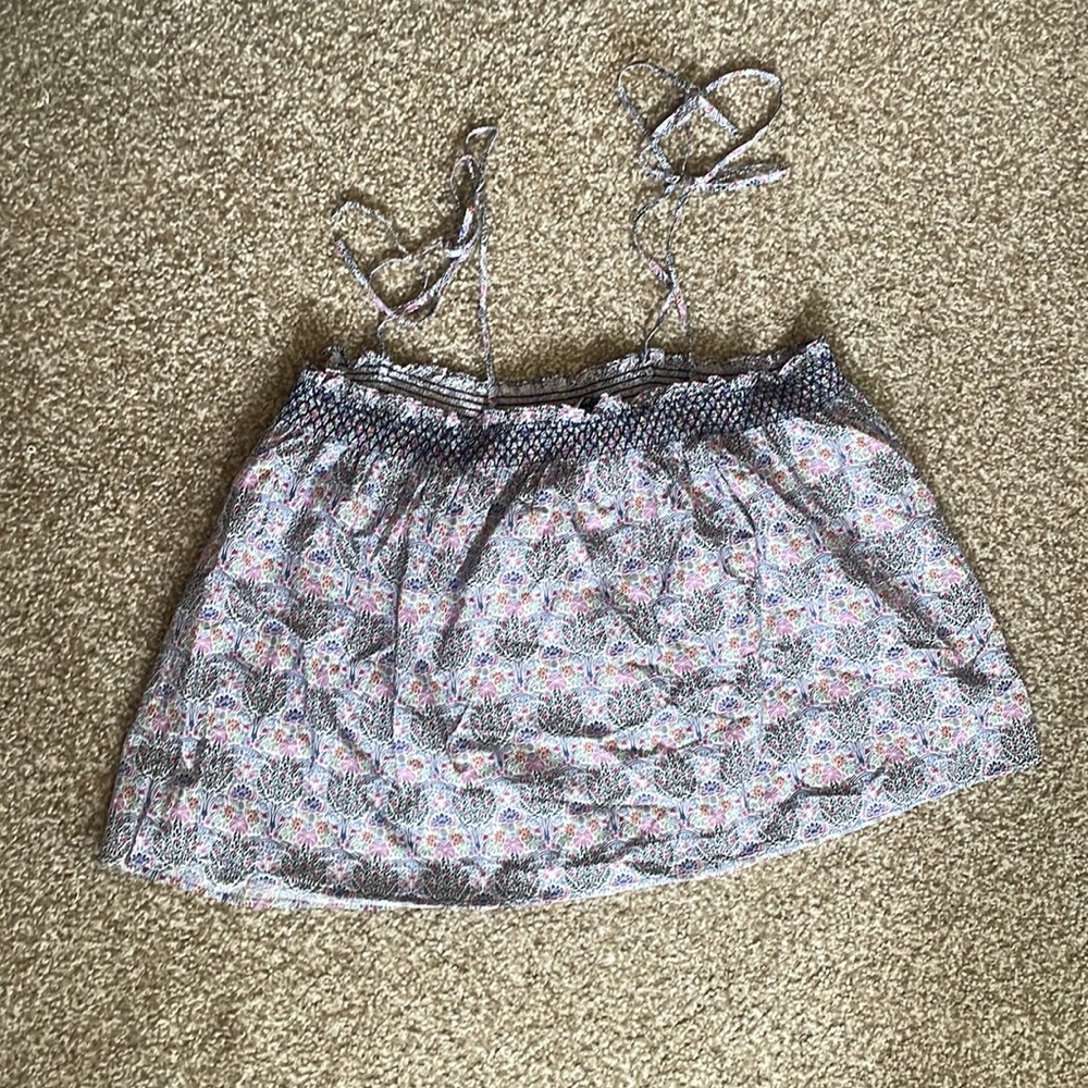 NWT J.Crew Made With Liberty Fabric Strappy Floral Blouse - Picture 2 of 7